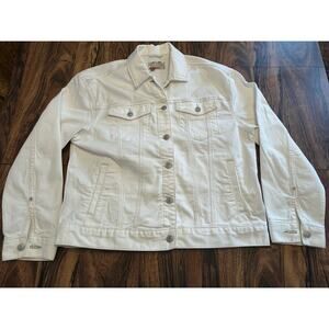 Pilcro Urban Outfitters Off White Denim Jacket Women’s Size M Ivory